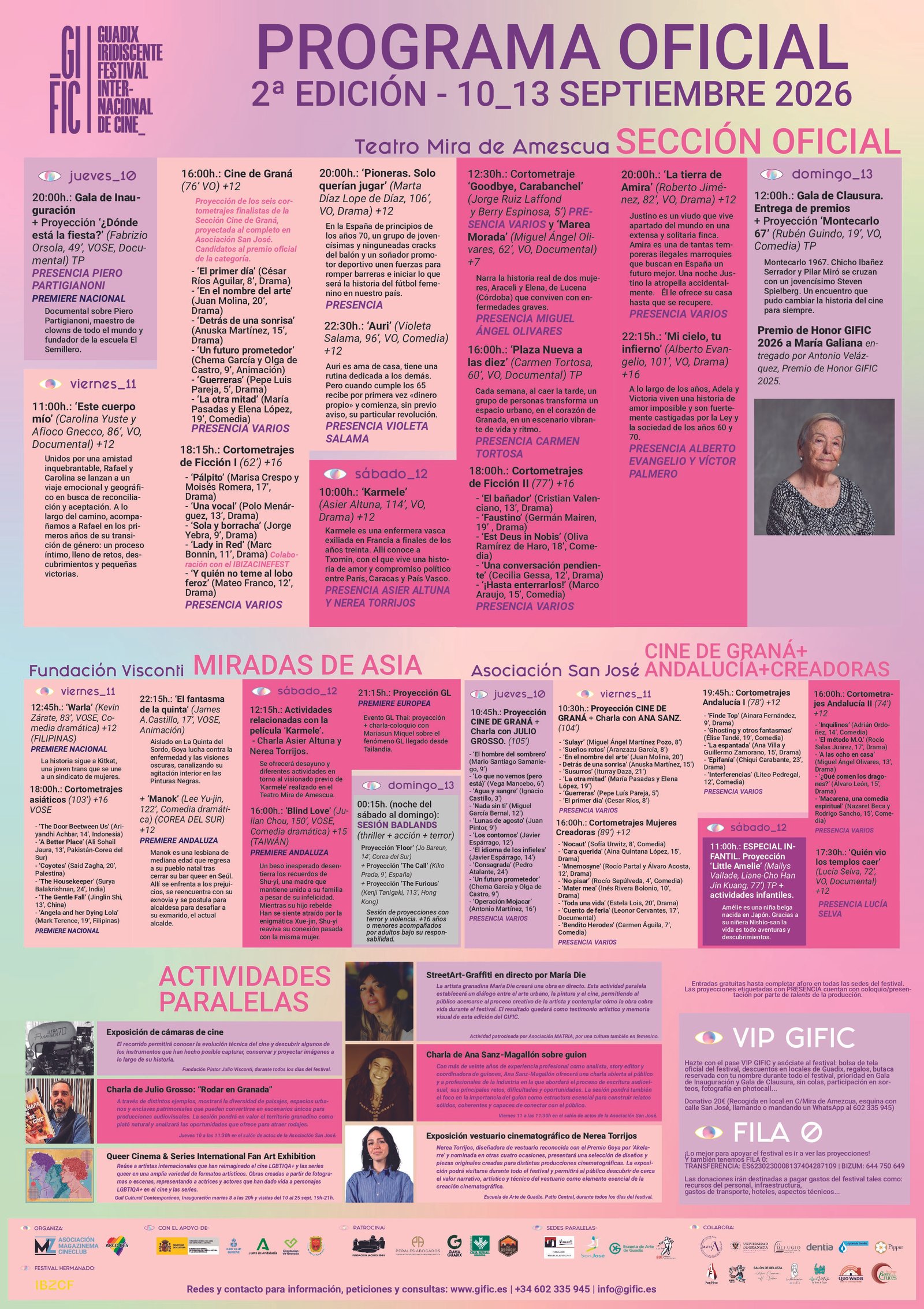 Colaboración de la Asociación Matria en el Festival de Cine GIFIC